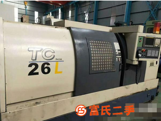 转让工厂转型低价处理二手[台湾永进TC-26数控斜身车]