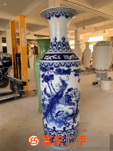 景德镇陶瓷器花瓶 青花瓶客厅摆件仿古简约大厅装饰