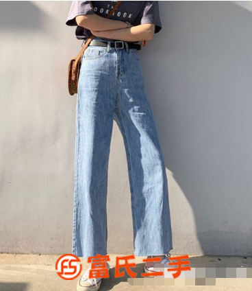 夏季韩版新款高腰牛仔裤破发工厂直销地摊牛仔裤几元批