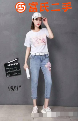 2020新款女装牛仔裤 欧货重工牛仔裤批发