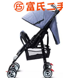 二手婴儿车可坐可躺九成新  65元