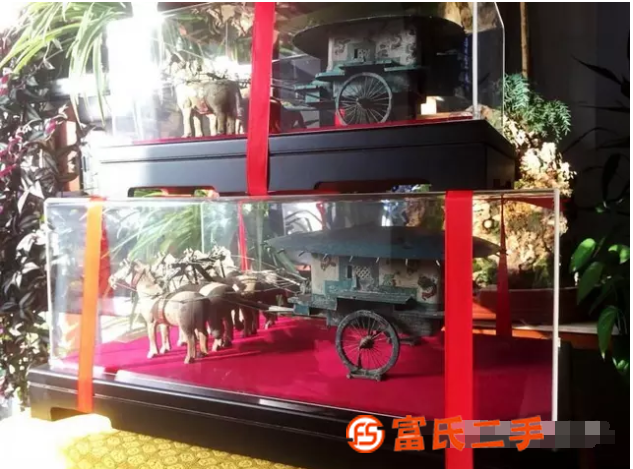 仿古摆件送领导 1/16陕西特色工艺品铜车马复制品