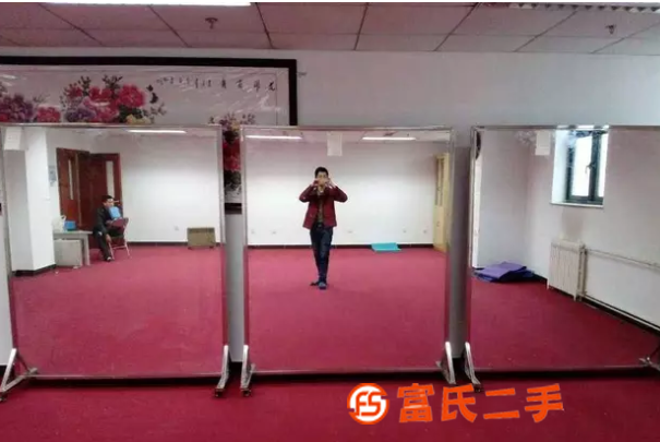 太原穿衣镜 跳舞镜 舞蹈镜隔断玻璃 地弹门安装电话