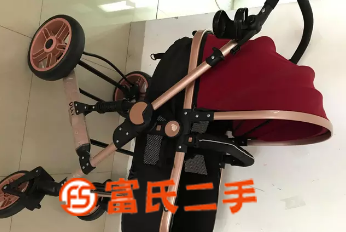 转9成新可坐可躺高景观婴儿推车188元自提