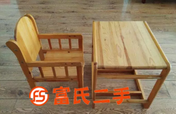 纯实木儿童餐桌椅兼学习桌