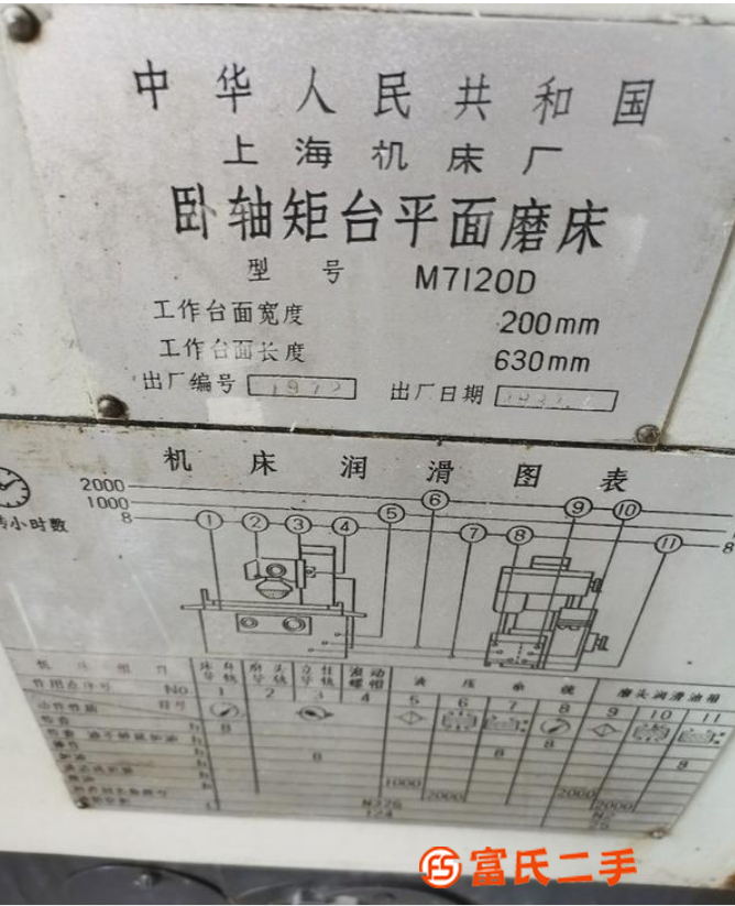 转让上海7120D带快速上升下降功能平面拉床
